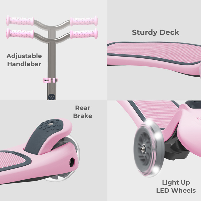YVOLUTION Glider Air Metal HB 2022, Patini (Scooter) Pink